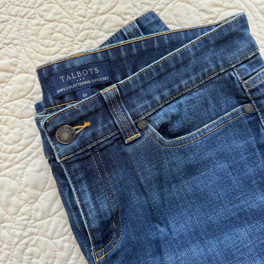 Talbots Women's Straight Leg Jeans - Dark Blue